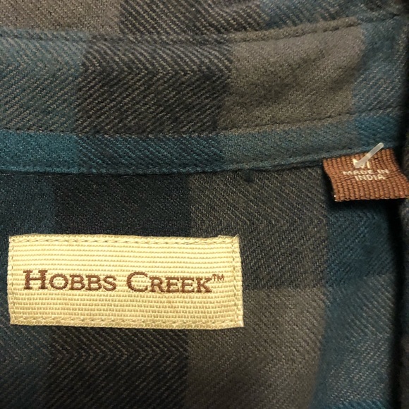 Teel, black, new mens’/unisex  plaid shirt, medium, all cotton - Picture 5 of 6